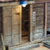 Storage shed beside the railway line: Toshio Ito, painted 1:87