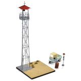 Three-legged fire lookout tower, red roof: Toshio Ito, painted 1:87