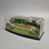 [Limited to 3 units] N Scale Mini Layout - Mountain Small Station with Cherry Blossoms : KDF Diorama work 1:150 size
