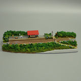 N Gauge Mini Layout "Rainy Season - Single-Platform Station": KDF Diorama Work, 1:150 Scale