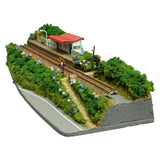 N Gauge Mini Layout "Rainy Season - Single-Platform Station": KDF Diorama Work, 1:150 Scale