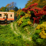 N Gauge Mini Layout [Autumn Leaves and Shrine Curve]: KDF Painted Finished Product 1/150 Size