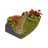 N Gauge Mini Layout [Autumn Leaves and Shrine Curve]: KDF Painted Finished Product 1/150 Size