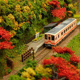 N Gauge Mini Layout [Fallen Leaves at a Mountain Station]: KDF Painted Finished Product, 1/150 Scale