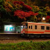 N Gauge Mini Layout [Fallen Leaves at a Mountain Station]: KDF Painted Finished Product, 1/150 Scale