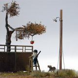 Petit Scene - Attack and Defense - Get the Last Persimmon: Yukimasa Ito, painted 1:87