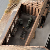 Single-track Wooden Locomotive Depot" : Sadashi Okakura, painted 1:80