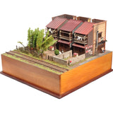 Japanese signboard architecture of three houses in succession : Yoshiaki Nishimura HO module display stand work 1:80scale