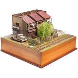 Japanese signboard architecture of three houses in succession : Yoshiaki Nishimura HO module display stand work 1:80scale