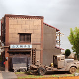 Japanese signboard architecture of three houses in succession : Yoshiaki Nishimura HO module display stand work 1:80scale