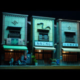 Japanese signboard architecture of three houses in succession : Yoshiaki Nishimura HO module display stand work 1:80scale