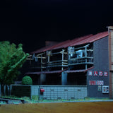 Japanese signboard architecture of three houses in succession : Yoshiaki Nishimura HO module display stand work 1:80scale