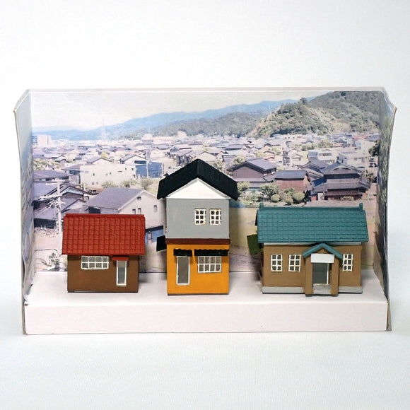 Mini-mini town <Japanese Style 3 Houses Set A> : Yoshiaki Ishikawa, Painted N (1/150)