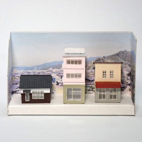 Mini-mini town <Japanese Style 3 Houses Set B> : Yoshiaki Ishikawa, Painted N (1/150)