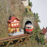 Wall Hanging Diorama 3 Mountain Railways in Europe : Yoshiaki Ishikawa, N(1:150) scale mini-layout art work