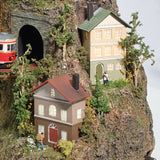 Wall Hanging Diorama 3 Mountain Railways in Europe : Yoshiaki Ishikawa, N(1:150) scale mini-layout art work