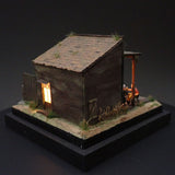 90mm cube miniature "WESTERN BAR 1" : Taro - painted, Non-scale