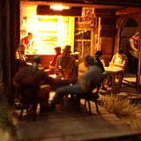 90mm cube miniature "WESTERN BAR 1" : Taro - painted, Non-scale
