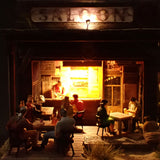 90mm cube miniature "WESTERN BAR 1" : Taro - painted, Non-scale