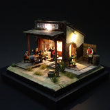 90mm cube miniature "WESTERN BAR 1" : Taro - painted, Non-scale