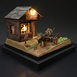 90mm cube miniature "WESTERN BAR 10" : Taro - painted, Non-scale