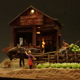 90mm cube miniature "WESTERN BAR 10" : Taro - painted, Non-scale