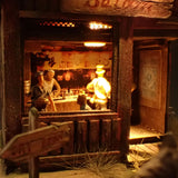 90mm cube miniature "WESTERN BAR 10" : Taro - painted, Non-scale