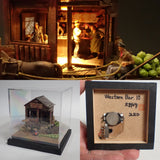 90mm cube miniature "WESTERN BAR 10" : Taro - painted, Non-scale