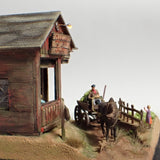 90mm cube miniature "WESTERN BAR 10" : Taro - painted, Non-scale