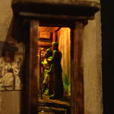 90mm cube miniature "JAZZ BAR5" : Taro, painted, not to scale