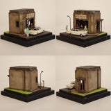 90mm cube miniature "JAZZ BAR5" : Taro, painted, not to scale