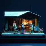 90mm cube miniature "Kebab store on the main street" : Taro, Diorama art work Non-scale 282