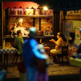 90mm cube miniature "Kebab store on the main street" : Taro, Diorama art work Non-scale 282