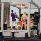 90mm cube miniature "Seaside Bar" : Taro, Diorama art work Non-scale 284