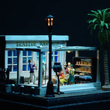 90mm cube miniature "Seaside Bar" : Taro, Diorama art work Non-scale 284