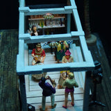 90mm cube miniature "Seaside Bar" : Taro, Diorama art work Non-scale 284