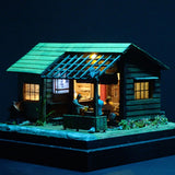 90mm cube miniature "Mizonokuchi Tsurukame" : Taro, Diorama art work Non-scale 287