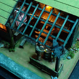 90mm cube miniature "Mizonokuchi Tsurukame" : Taro, Diorama art work Non-scale 287