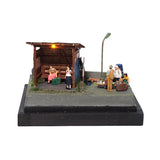 90mm Cube Miniature "The guy from out of town 2" : Taro, Diorama art work Non-scale 291