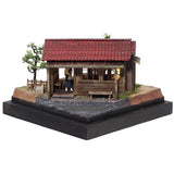 90mm Cube Miniature "The guy from out of town 3" : Taro, Diorama art work Non-scale 292