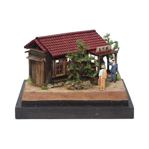 90mm Cube Miniature "The guy from out of town 3" : Taro, Diorama art work Non-scale 292