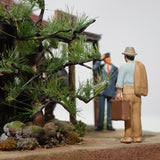 90mm Cube Miniature "The guy from out of town 3" : Taro, Diorama art work Non-scale 292