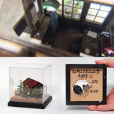 90mm Cube Miniature "The guy from out of town 3" : Taro, Diorama art work Non-scale 292