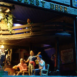 90mm cube miniature "Forest Deer Jazz Bar" : Taro, Diorama art work Non-scale 293