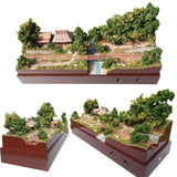 农民、牛棚和地方铁路 : Hiroji Yamao 涂装完成品 1:150 尺寸