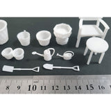 Garden accessories set : Ultrareal24 3D unpainted kit 1:24 1029