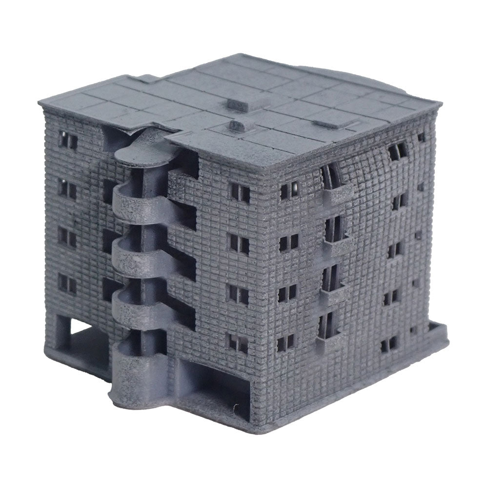 Mid-rise apartment : Diorama City Building 3D unpainted kit 1:600