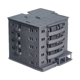 Mid-rise apartment : Diorama City Building 3D unpainted kit 1:600 size 3001