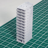 Neighborhood apartment : Diorama City Building 3D unpainted kit 1:600 size 3003