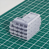 4 story apartment building : Diorama City Building 3D unpainted kit 1:600 size 3004